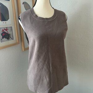 Abercrombie & Fitch Taupe Knit Ribbed Tank Top Women Size Extra Large